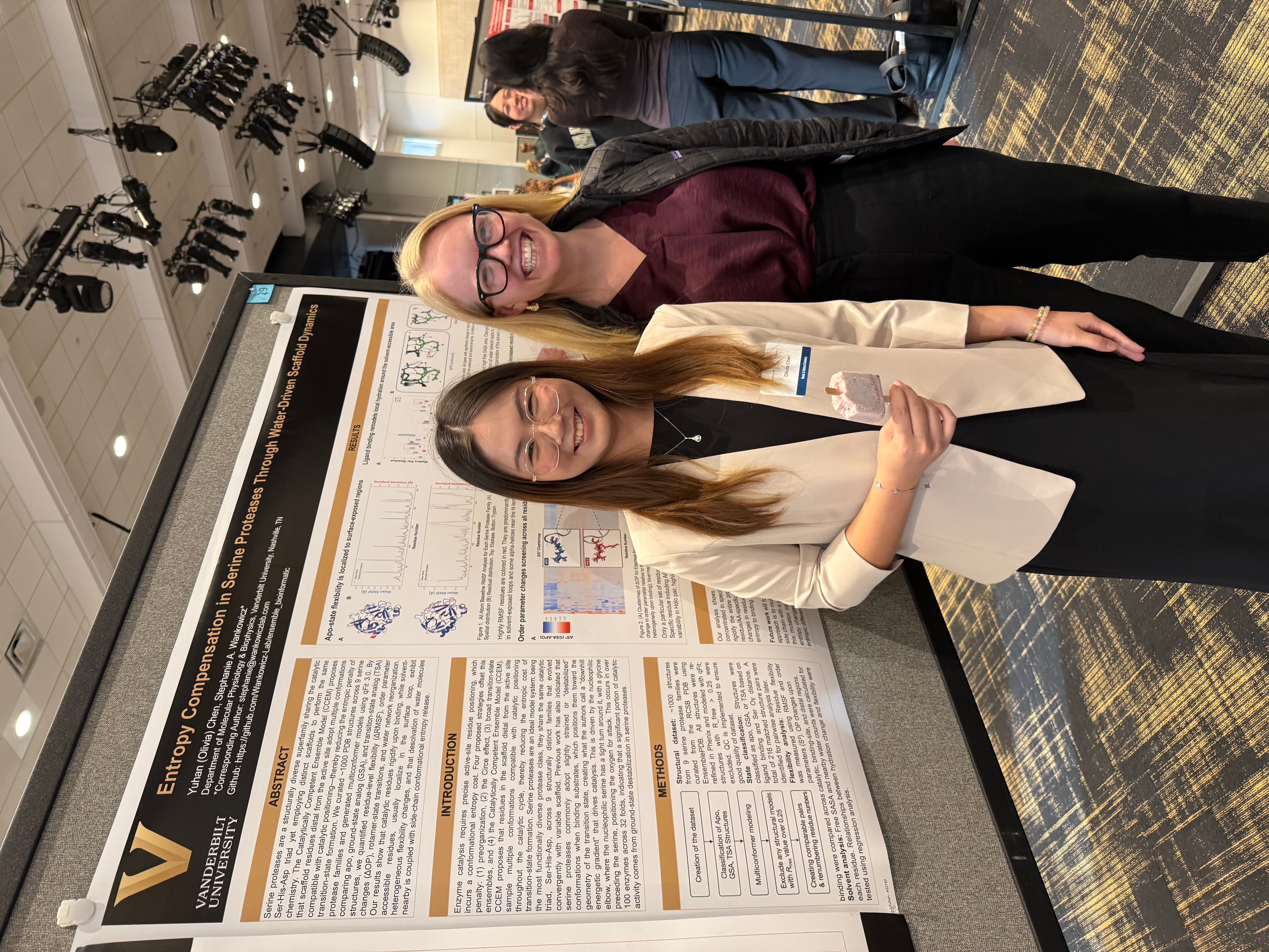 Olivia presenting research at Vanderbilt.